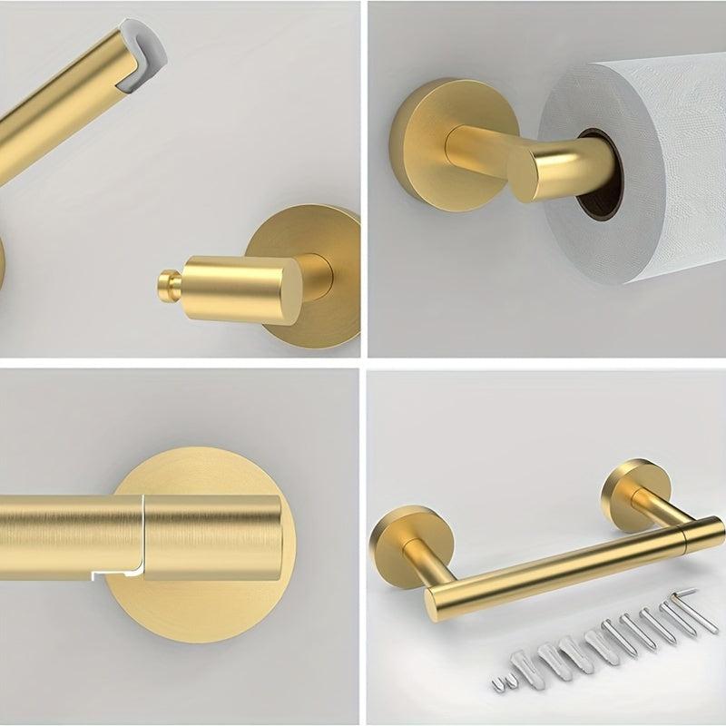 Stainless Steel Toilet Paper Holder Wall Mounted Bathroom Roll Holder