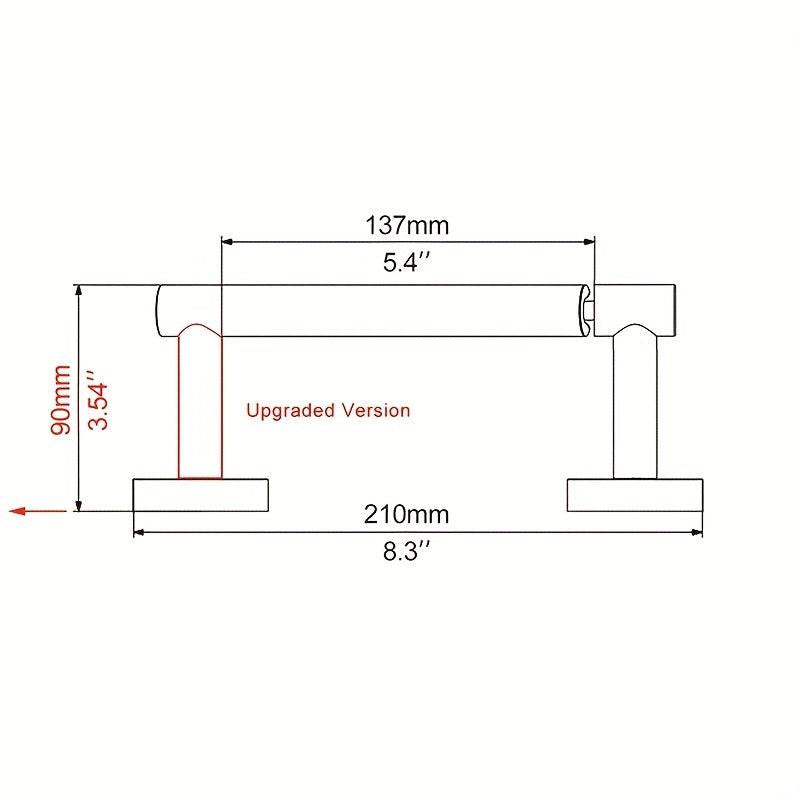 Stainless Steel Toilet Paper Holder Wall Mounted Bathroom Roll Holder