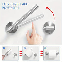 Stainless Steel Toilet Paper Holder Wall Mounted Bathroom Roll Holder