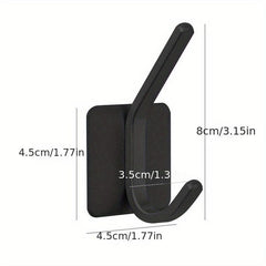 1pc Stainless Steel Wall Hook Adhesive No Punching Metal Coat Hanger