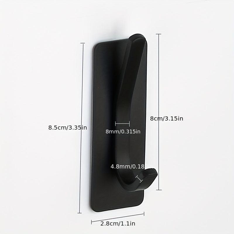 1pc Stainless Steel Wall Hook Adhesive No Punching Metal Coat Hanger