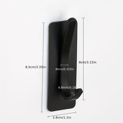 1pc Stainless Steel Wall Hook Adhesive No Punching Metal Coat Hanger