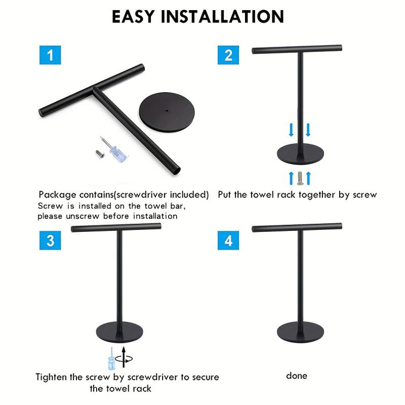 Stainless Steel T-shaped Towel Rack Stand
