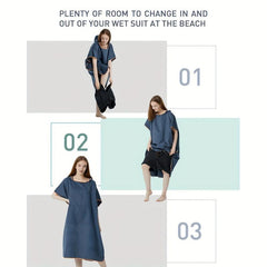 Hooded Surf Poncho Towel for Fast Drying