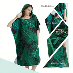 Hooded Surf Poncho Towel for Fast Drying