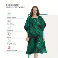 Hooded Surf Poncho Towel for Fast Drying