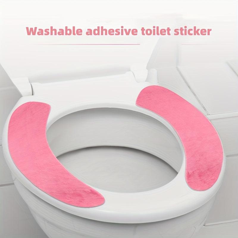5pcs Toilet Seat Covers Mat Self Adhesive Non Slip Soft Toilet Cover