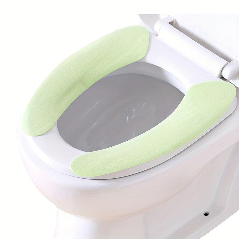 5pcs Toilet Seat Covers Mat Self Adhesive Non Slip Soft Toilet Cover