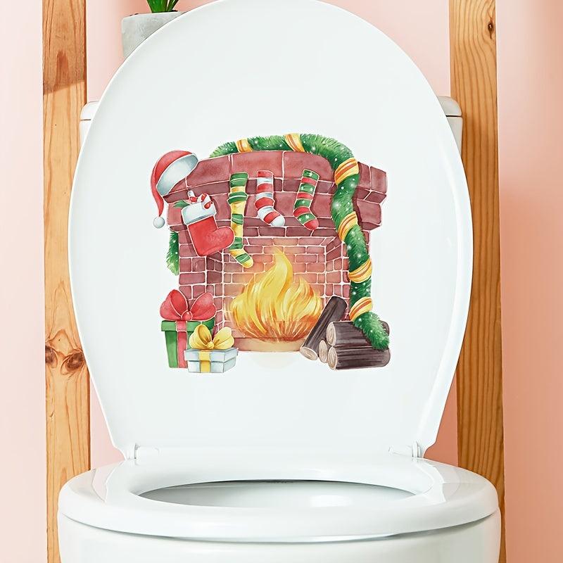 1pc Christmas Stocking Sticker Self Adhesive Fun Item Home Decoration
