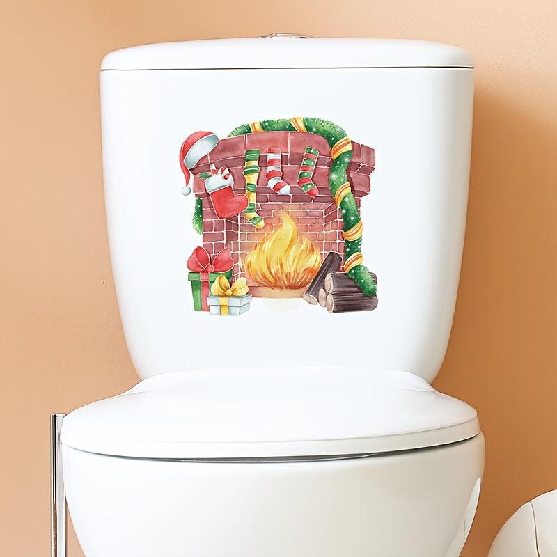 1pc Christmas Stocking Sticker Self Adhesive Fun Item Home Decoration