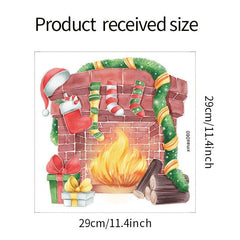 1pc Christmas Stocking Sticker Self Adhesive Fun Item Home Decoration