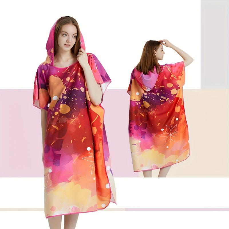 Unisex Surf Poncho Towel Quick Dry Hooded Beach Robe