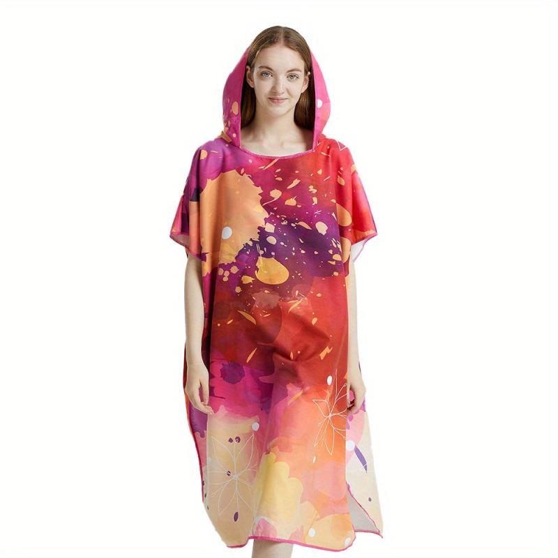 Unisex Surf Poncho Towel Quick Dry Hooded Beach Robe