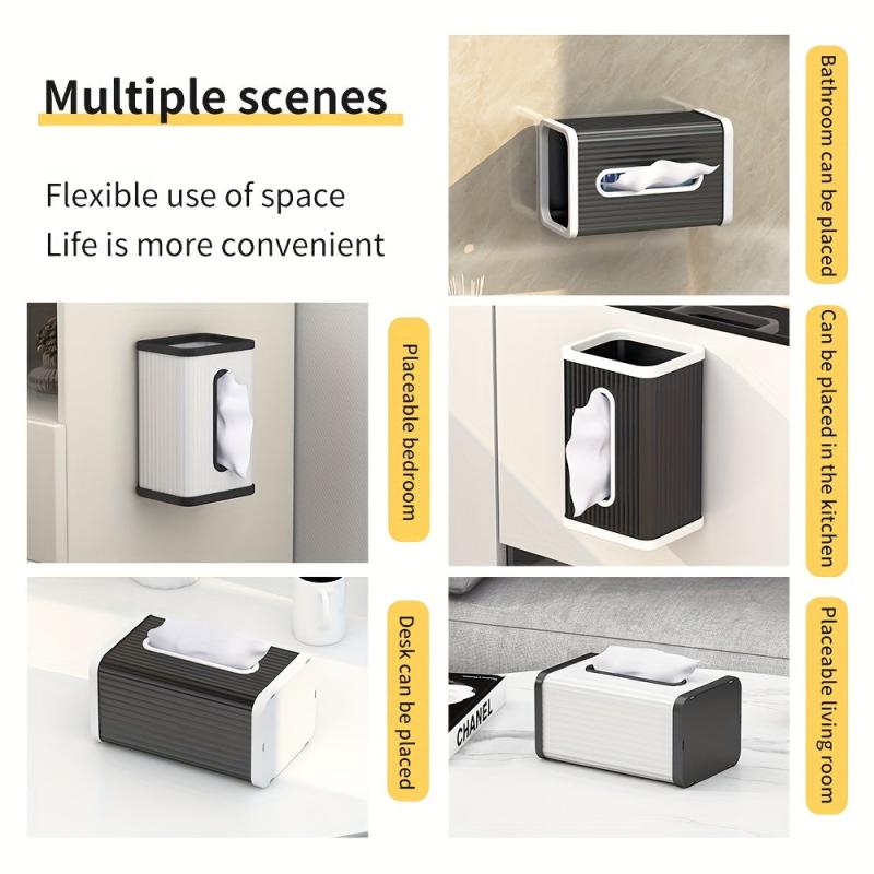 Wall Mounted Tissue Box Holder Waterproof Tissue Storage Box