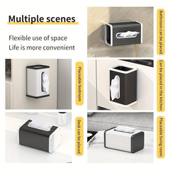 Wall Mounted Tissue Box Holder Waterproof Tissue Storage Box