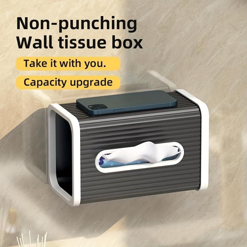 Wall Mounted Tissue Box Holder Waterproof Tissue Storage Box