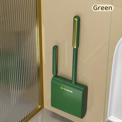 Silicone Wall Mounted Toilet Brush And Holder Set No Dead Corner Cleaning Brush