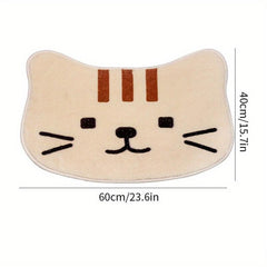 Soft Cat Floor Mat Absorbent Non Slip Bath Rug Home Bathroom Decor