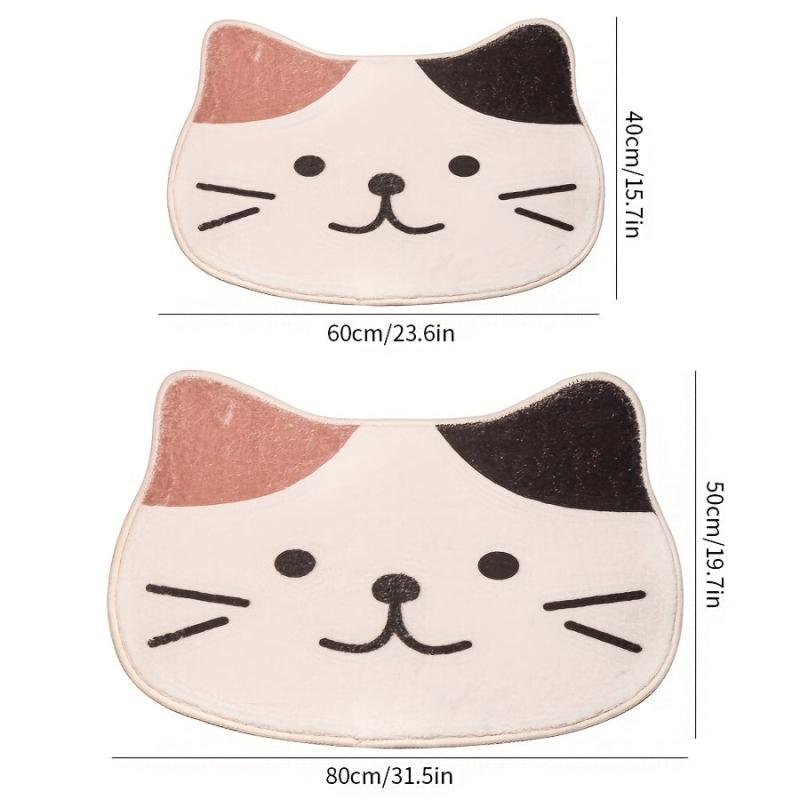 Soft Cat Floor Mat Absorbent Non Slip Bath Rug Home Bathroom Decor