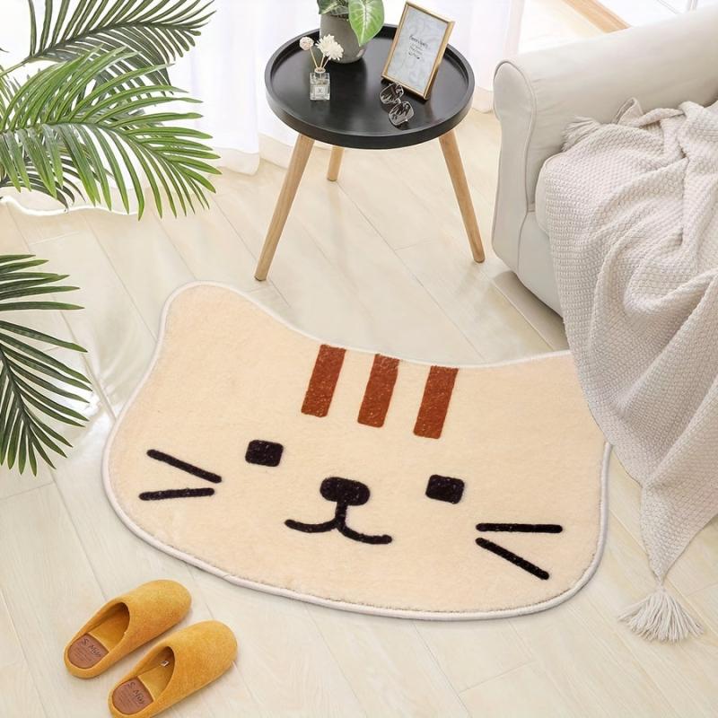 Soft Cat Floor Mat Absorbent Non Slip Bath Rug Home Bathroom Decor