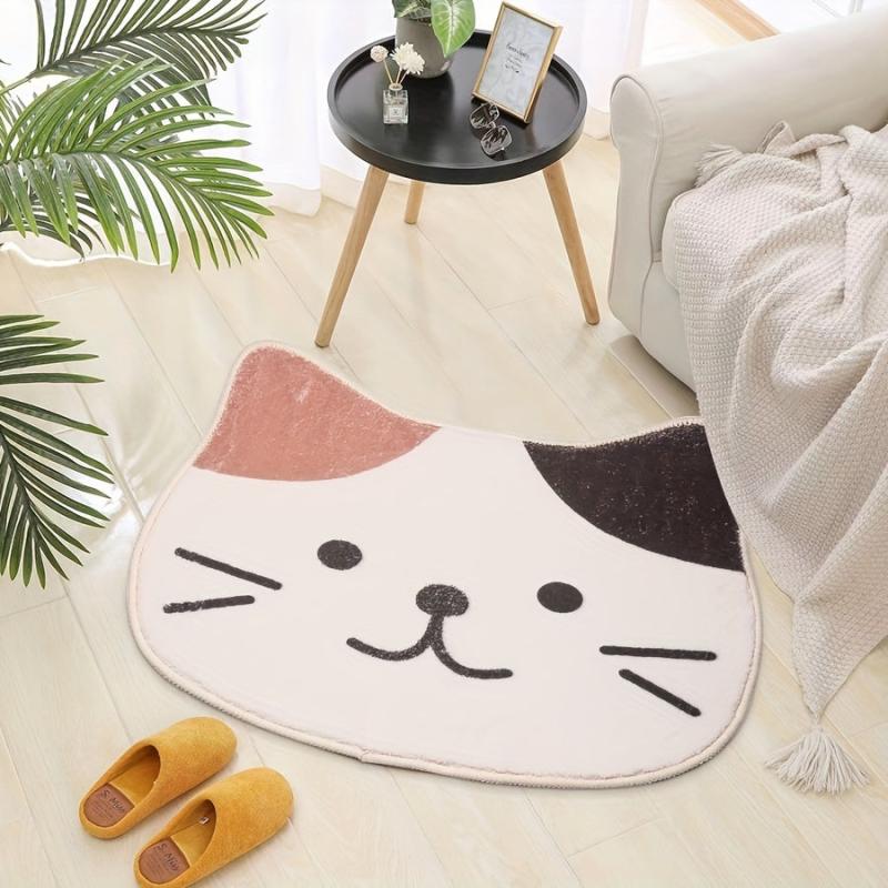Soft Cat Floor Mat Absorbent Non Slip Bath Rug Home Bathroom Decor
