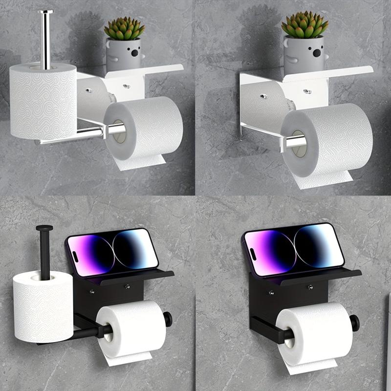 Toilet Roll Holder Shelf Bathroom Tissue Storage Rack