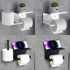 Toilet Roll Holder Shelf Bathroom Tissue Storage Rack