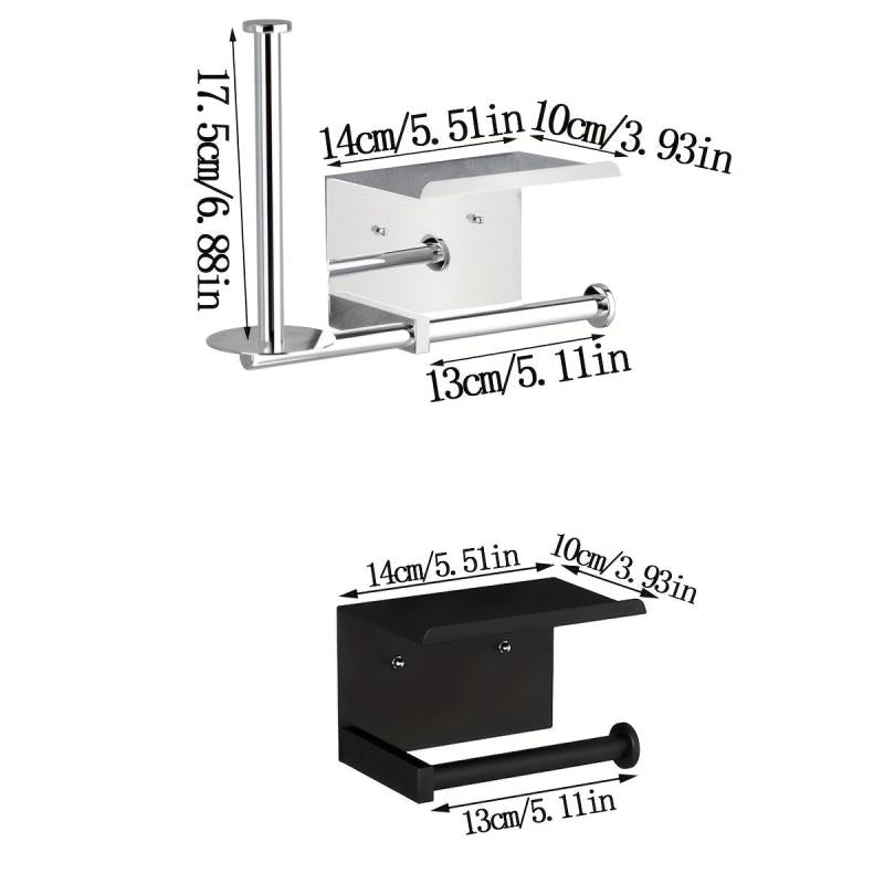 Toilet Roll Holder Shelf Bathroom Tissue Storage Rack
