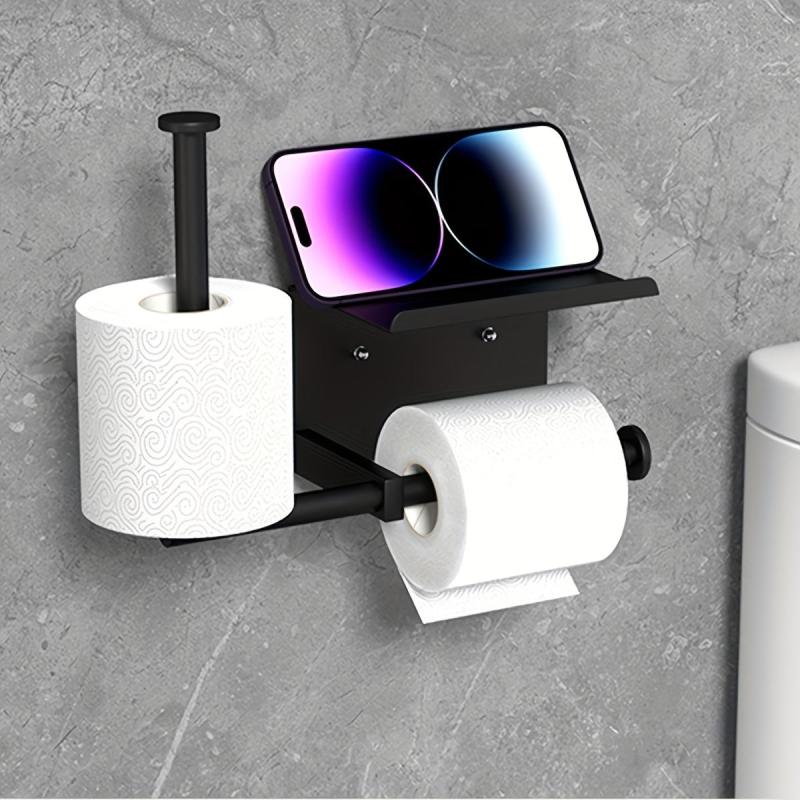Toilet Roll Holder Shelf Bathroom Tissue Storage Rack