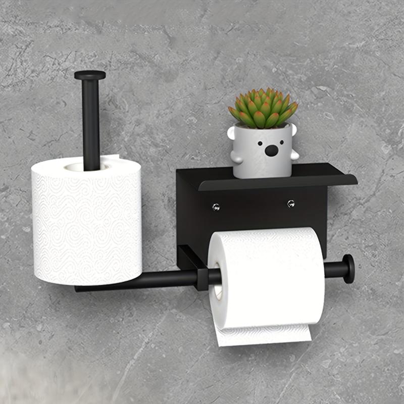 Toilet Roll Holder Shelf Bathroom Tissue Storage Rack