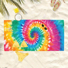 Stylish Rainbow Beach Towel for Surfing & Swimming