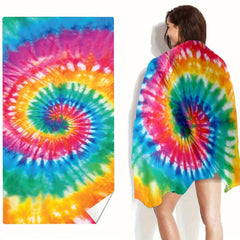 Stylish Rainbow Beach Towel for Surfing & Swimming