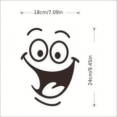 1pc Funny Laughing Happy Face Toilet Lid Decal Sticker