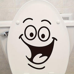 1pc Funny Laughing Happy Face Toilet Lid Decal Sticker