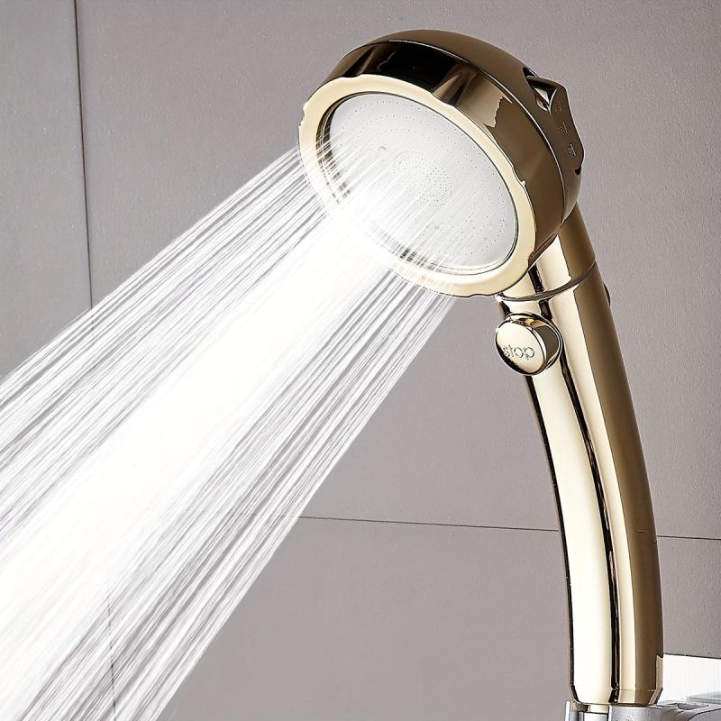 Adjustable High Pressure Shower Head 3 Modes Handheld Spray ON OFF Switch