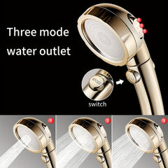 Adjustable High Pressure Shower Head 3 Modes Handheld Spray ON OFF Switch