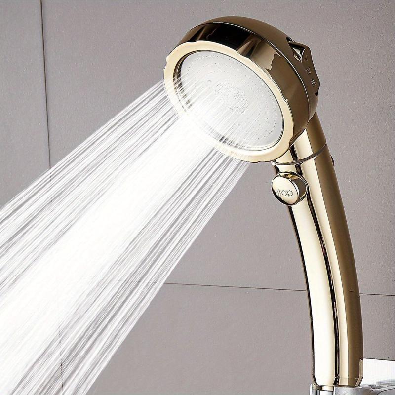Adjustable High Pressure Shower Head 3 Modes Handheld Spray ON OFF Switch