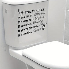 1pc Reusable Toilet Stickers Self-Adhesive & Plastic Lid Decals Bathroom Decor