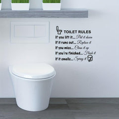 1pc Reusable Toilet Stickers Self-Adhesive & Plastic Lid Decals Bathroom Decor