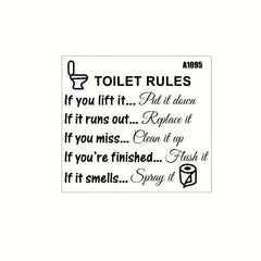 1pc Reusable Toilet Stickers Self-Adhesive & Plastic Lid Decals Bathroom Decor