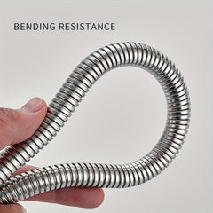 Stainless Steel Shower Head Hose 56-69in Extra Long Replacement Bathroom Tube