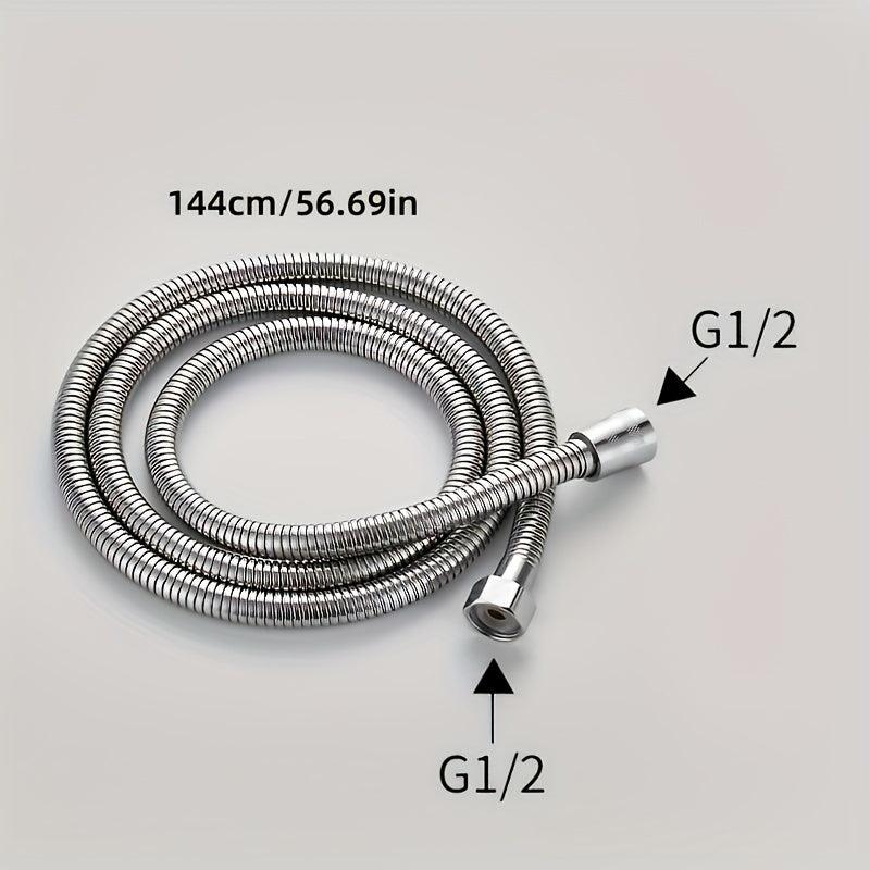 Stainless Steel Shower Head Hose 56-69in Extra Long Replacement Bathroom Tube