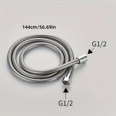 Stainless Steel Shower Head Hose 56-69in Extra Long Replacement Bathroom Tube