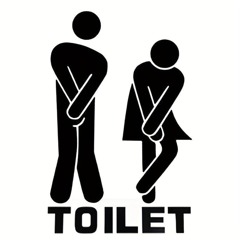 Funny Toilet Vinyl Sticker Bathroom Door Decor