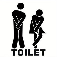 Funny Toilet Vinyl Sticker Bathroom Door Decor