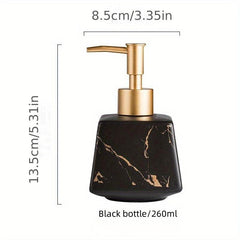 Marble Ceramic Soap Dispenser Countertop Lotion Bottle Pump Bathroom