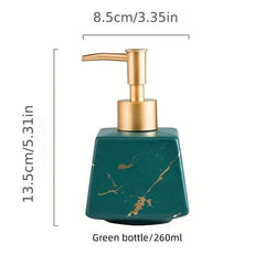 Marble Ceramic Soap Dispenser Countertop Lotion Bottle Pump Bathroom