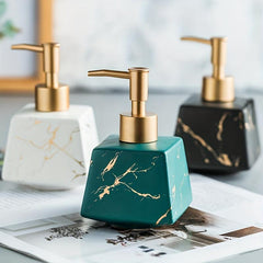 Marble Ceramic Soap Dispenser Countertop Lotion Bottle Pump Bathroom