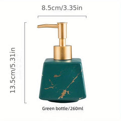 Marble Ceramic Soap Dispenser Countertop Lotion Bottle Pump Bathroom