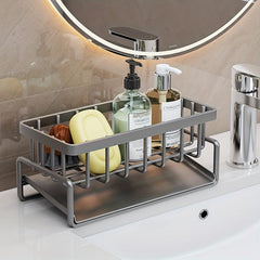 Sink Caddy Organizer Stainless Steel Soap Sponge Holder Sink Storage Rack